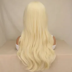 Blond Brbie Film Cosply Peruk Lång Vågig/Rk Pltinblond Hår Fest Peruker><noscript><img width=