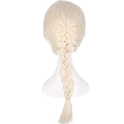 Blond Flätad Elsa Cosplay Peruk Syntetiskt Hår Peruker Halloween Fest Daglig Kostym Peruk (För Barn och Vuxna)> Peruker
