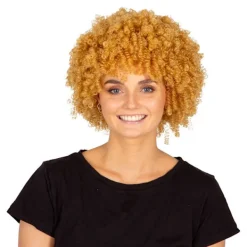 Sweden Quickstyle Blond Lockig Krullig Peruk one size> Peruker