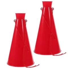 DAO Bärbara plastmegafoner 2 st Perfekt för utomhusaktiviteter och evenemang Hejarklacksrekvisita i livlig design för barn och vuxna [DB]> Tillbehör