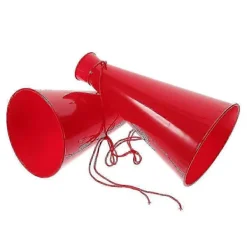 DAO Bärbara plastmegafoner 2 st Perfekt för utomhusaktiviteter och evenemang Hejarklacksrekvisita i livlig design för barn och vuxna [DB]><noscript><img width=