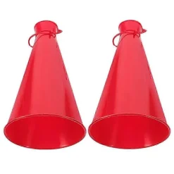 DAO Bärbara plastmegafoner 2 st Perfekt för utomhusaktiviteter och evenemang Hejarklacksrekvisita i livlig design för barn och vuxna [DB]><noscript><img width=