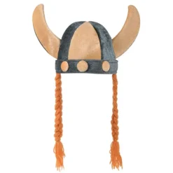 Bristol Novelty Unisex Mjuk Vikinghjälm med Flätor> Huvudbonader