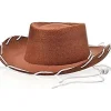 Brun cowboyhatt-dräkt för barn, Woody-stil 2024THO> Huvudbonader