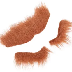 Brunt Självhäftande Löst Skägg Mustasch Ögonbryn Kostymset för Festivaler Fester><noscript><img width=