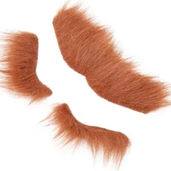 Brunt Självhäftande Löst Skägg Mustasch Ögonbryn Kostymset för Festivaler Fester><noscript><img width=