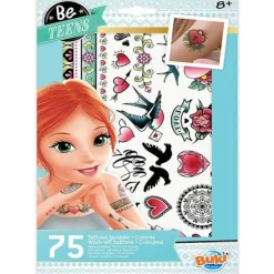 BUKI FRANCE Buki Frankrike - 75 färgglada tvättbara tatueringar> Smink