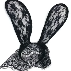 Bunny Rabbit Ears Sexiga kaninöron Spetsmask Slöja Pannbandsförsörjning För Nattklubbar & Maskerad & Halloween & Jul (svart) Black> Huvudbonader