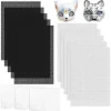{ca}10 Ark Fursuit Ögon Mesh Vattentätt Utskrivbart Pvc Ögon Mesh Ark För Furry Cosplay Rekvisita Fursuits Hantverkstillverkning Vit> Masker