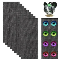 {ca}10 Ark Fursuit Ögon Mesh Vattentätt Utskrivbart Pvc Ögon Mesh Ark För Furry Cosplay Rekvisita Fursuits Hantverkstillverkning Vit> Masker