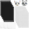 【CA】10 Ark Fursuit Ögon Mesh Vattentätt Utskrivbart Pvc Ögon Mesh Ark För Furry Cosplay Rekvisita Fursuits Hantverkstillverkning Vit> Tillbehör