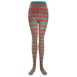 [CA] Cosplay Kostym Tights Leggings Strumpbyxor Jul Halloween Randiga Tights Röd och svart><noscript><img width=