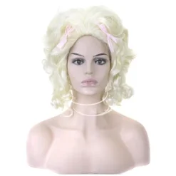 {CACA} Marie Antoinette vit peruk för damer, fransk barock, maskeradaccessoar><noscript><img width=