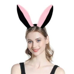 Cartoon Kaninöron Hårsnodde Huvudband Djuröron Huvudbonad För Cosplay Rekvisita><noscript><img width=