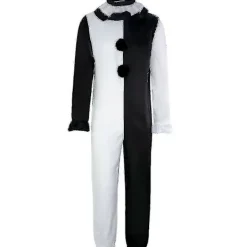 Cgmgtsn Vuxna Terrifier 2 Art The Clown Cosplay Kostym Jumpsuit Hatt Outfits Halloween Karneval Kostym Jumpsuit S xxxL> Dräkter