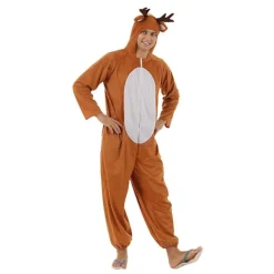 LAIQIANKUI Christmas Moose One-piece Par Rolig Party Scen Kostym Bar Mall Rendräkt ChildM> Dräkter