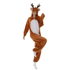 LAIQIANKUI Christmas Moose One-piece Par Rolig Party Scen Kostym Bar Mall Rendräkt ChildM><noscript><img width=