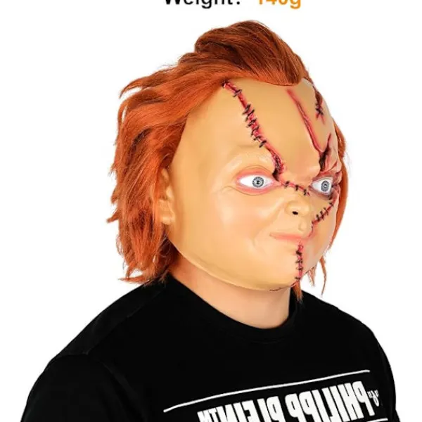 Chucky Mask Skräck Spöke Läskig Mask Mördar-Chucky Helhuvudsmask Karneval Halloween Cosplay Kostymtillbehör> Masker
