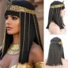 Cleopatra Cosplay Peruk, 30 cm Rak Damperuk med Lugg> Peruker