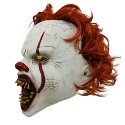 Clown Back to Soul 2 pennywise Mask LED Ljus Peruk Huvudbonad Skräck><noscript><img width=