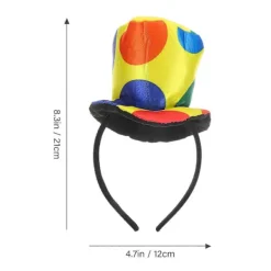 Clown Hatt Hårband för Föreställningsrekvisita 3st Färgglada Festtillbehör[YJD] 21X12CM> Huvudbonader