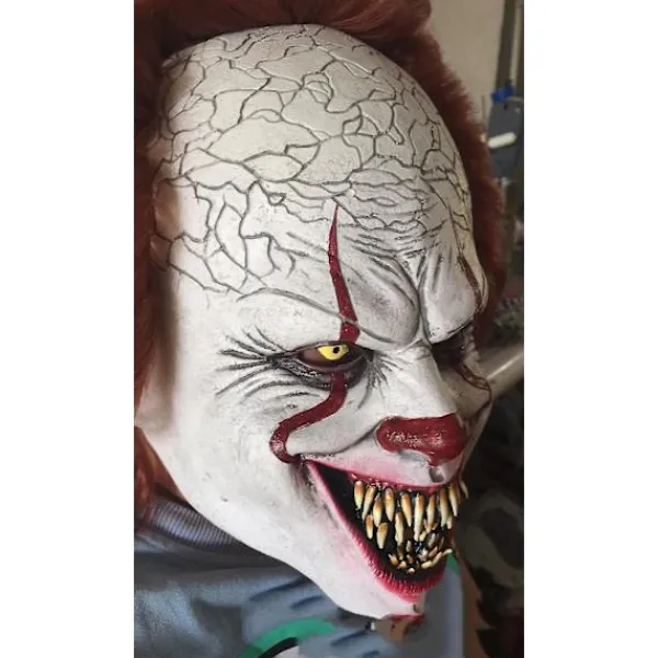 Clown Mask Latex Horror Cosplay Prop Halloween Vuxen> Masker