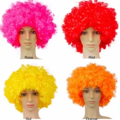 Otego Clown peruk - 10 färger Svart> Peruker