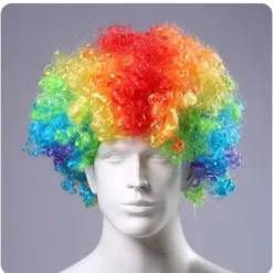 SuperDeals Clown Peruk – Färgglada Peruk för Utklädnad och Event> Peruker