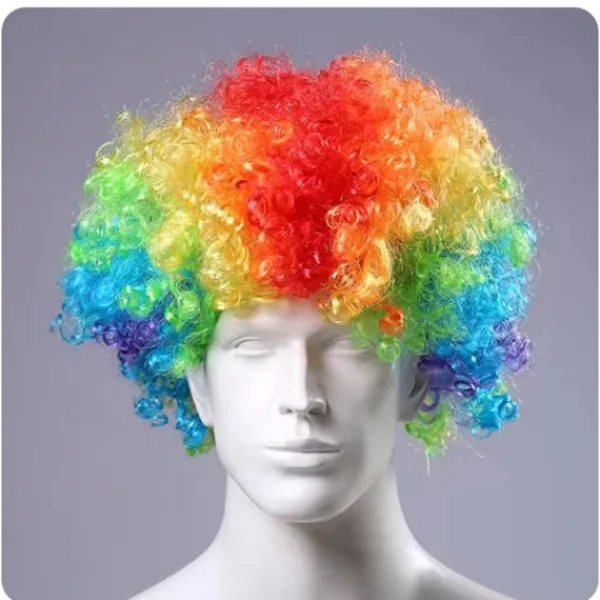 SuperDeals Clown Peruk – Färgglada Peruk för Utklädnad och Event> Peruker