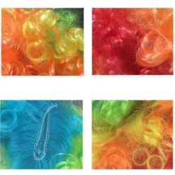 Clownhår, komiska perukrekvisita, cheerleader färgglada huvudonader, performance rekvisita> Peruker