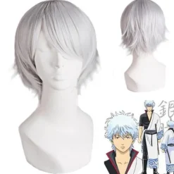 30cm/ 12 tum Medel Lång Rak Herrperuk (Silvergrå)><noscript><img width=