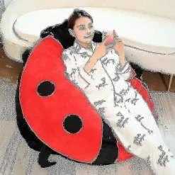 BraVärde 100cm Bärbara Insekts Plyschleksaker Nyckelpiga Fylld Kudde Rolig Fest Cosplay Docka Fylld Mjuk Plysch Sovkudde Barn Gåvor-lingling}><noscript><img width=