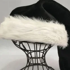 75cm Vuxen Barn Svart Plysch Lång Julhatt Juldräkt Pompom Jultomte Mössa Festival Party Tillbehör Gåvor><noscript><img width=