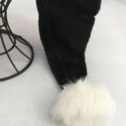 75cm Vuxen Barn Svart Plysch Lång Julhatt Juldräkt Pompom Jultomte Mössa Festival Party Tillbehör Gåvor><noscript><img width=