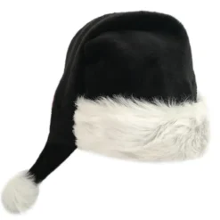 75cm Vuxen Barn Svart Plysch Lång Julhatt Juldräkt Pompom Jultomte Mössa Festival Party Tillbehör Gåvor><noscript><img width=