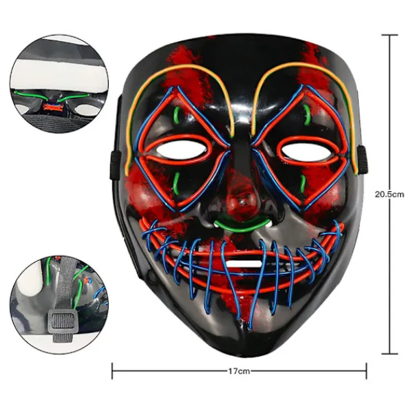 Color Led - Music Speed ​​Led Mask - Halloween Led Mask - Led> Masker