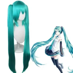 Cos Peruk Rollspel Party Peruk 2 Hästsvans Rak Peruk Halloween Karneval Rekvisita> Peruker