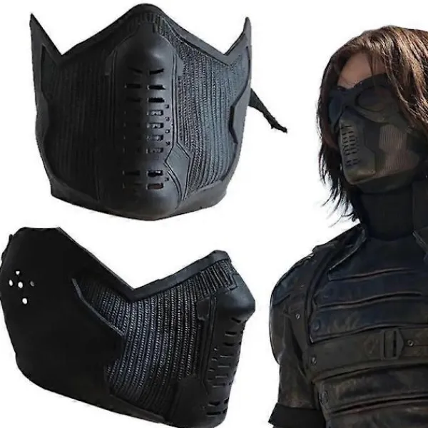 Cosplay av den amerikanska vintersoldatmasken, James Buchanan, Bucky Barnes cosplay, latexmask, Halloween vuxenkostym, Carvinal-rekvisita> Masker