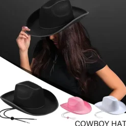 Cosplay cowboyhatt, roliga denim accessoarer, kostymball cowboyhatt, performance filt prinsesshatt, födelsedag No,><noscript><img width=