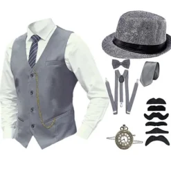 Cosplay kostymtillbehör Great Gatsby BLÅ><noscript><img width=