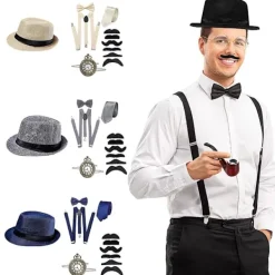 Cosplay kostymtillbehör Great Gatsby BLÅ><noscript><img width=