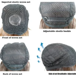 Cosplay lockigt hår svans full peruker svart kort peruk kvinnor/män peruk kostym Fancy><noscript><img width=