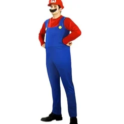 unbranded Cosplay Party Super Mario Luigi Kostym Vuxen Barn Fancy Dress Outfit Mario Röd Herrar S> Dräkter