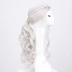 ##/Cosplay peruk för kvinnor, Daenerys peruk lång blond lockig Kha##/> Peruker