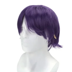 Cosplay peruk för män Kort Anime Cosplay Fashionabla festdräkt Syntethår ​​Peruk Lila><noscript><img width=