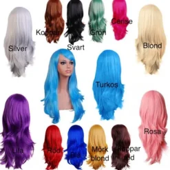 Cosplay Peruk inkl. peruknät & löshårskam Blond> Peruker