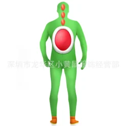 Cosplay Super Mario Bros Bowser Yoshi Mask Jumpsuit Vuxen Barn Bodysuit*Kostym -FA- Adult L（160）><noscript><img width=