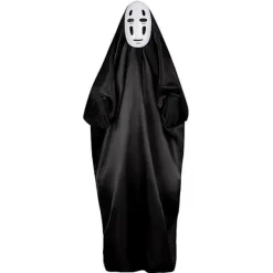 Cosplaydräkt Spirited Away No Face Kaonashi Cosplaydräkt Halloween-dekorationsfestdräkt Maskkläder Handskar Set Gåvor_yux> Dräkter