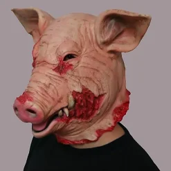 unbranded Cosplay-mask Cosplay-tillbehör Halloween Cosplay-dräkt Gris huvudmask Halloween Läskig mask Läskig djurmask> Masker