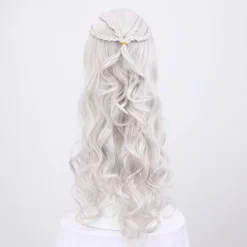 Cosplay-peruk för kvinnor, Daenerys-peruk lång blond lockig Khaleesi> Peruker